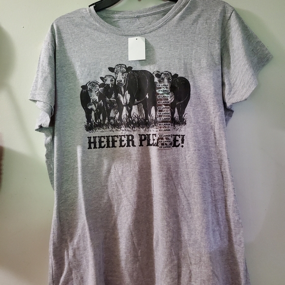T shirt with " Heffer please" graphics  XX l - Picture 1 of 3